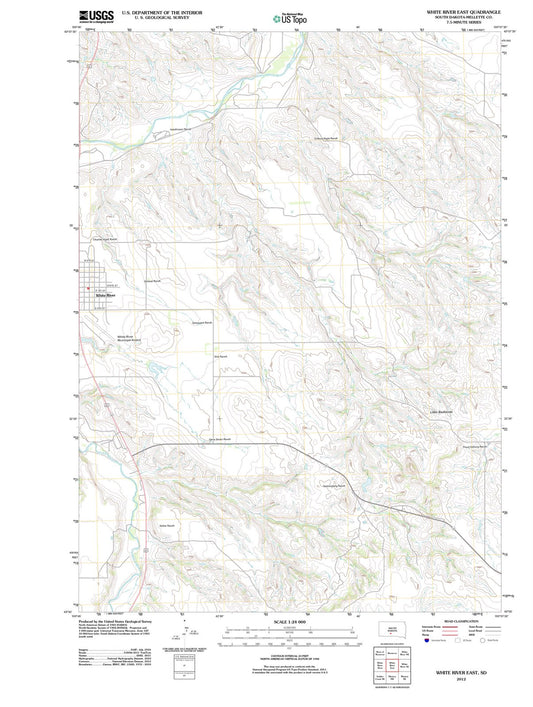 2012 White River East, SD - South Dakota - USGS Topographic Map