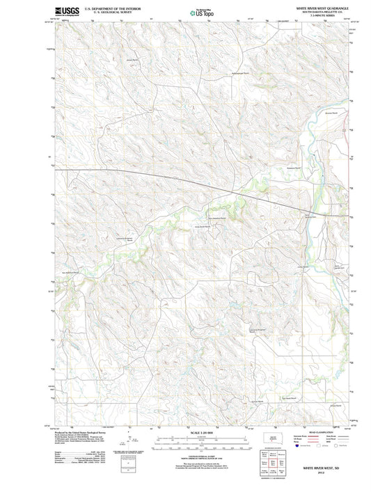 2012 White River West, SD - South Dakota - USGS Topographic Map