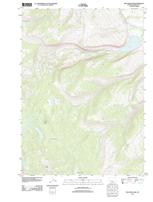 2012 Moccasin Lake, WY - Wyoming - USGS Topographic Map