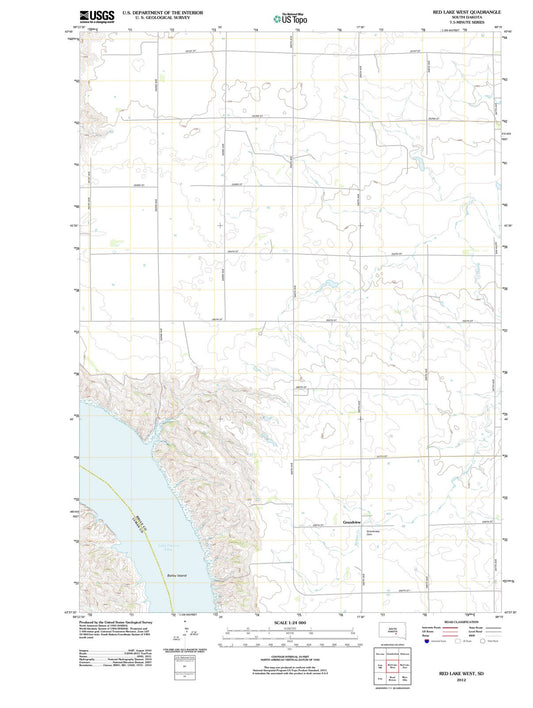 2012 Red Lake West, SD - South Dakota - USGS Topographic Map