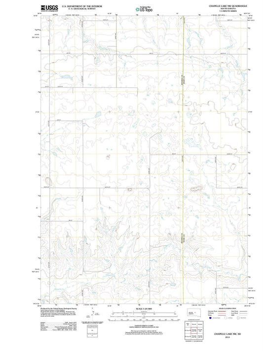 2012 Chapelle Lake, SD - South Dakota - USGS Topographic Map