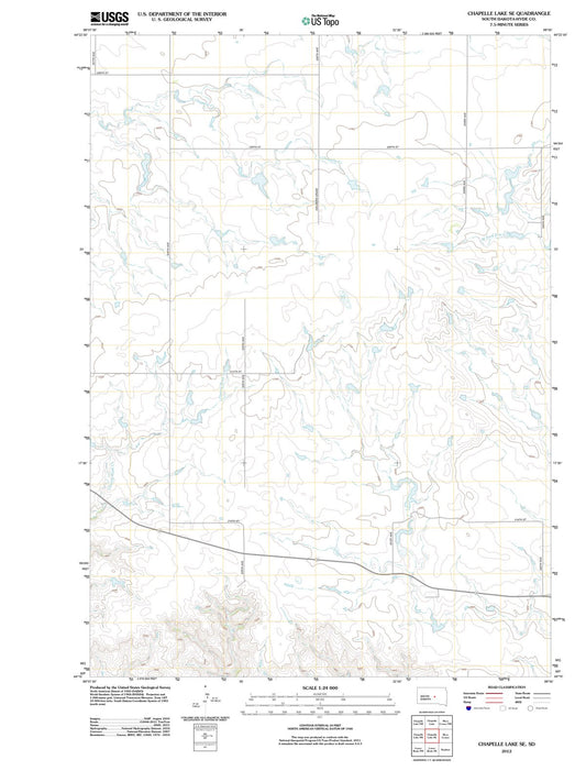 2012 Chapelle Lake, SD - South Dakota - USGS Topographic Map v2