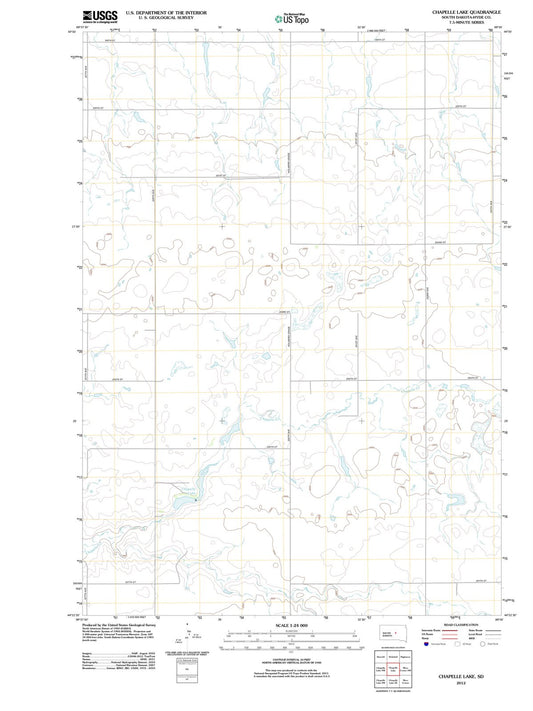 2012 Chapelle Lake, SD - South Dakota - USGS Topographic Map v3