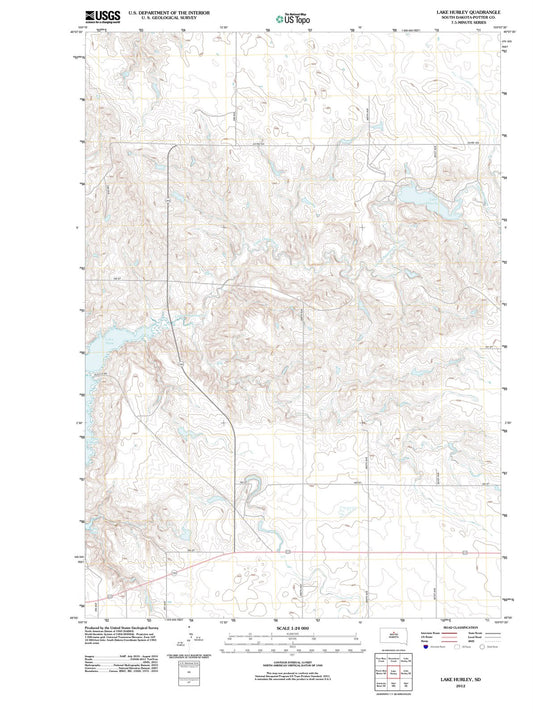 2012 Lake Hurley, SD - South Dakota - USGS Topographic Map