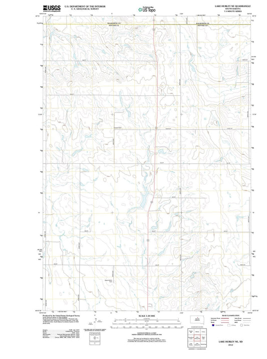 2012 Lake Hurley, SD - South Dakota - USGS Topographic Map v2