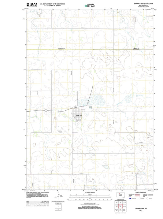 2012 Timber Lake, SD - South Dakota - USGS Topographic Map