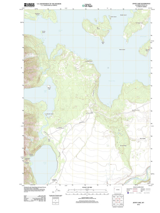 2012 Jenny Lake, WY - Wyoming - USGS Topographic Map