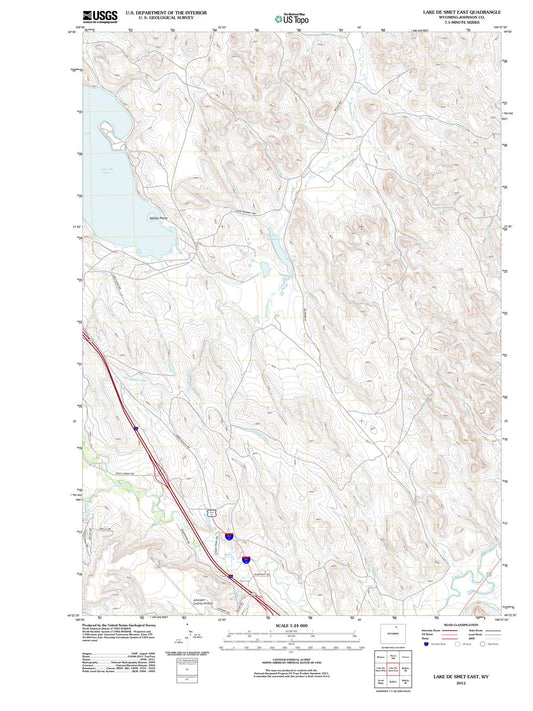2012 Lakee SMET East, WY - Wyoming - USGS Topographic Map