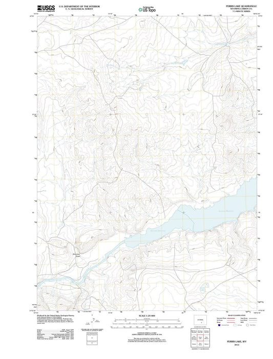 2012 Ferris Lake, WY - Wyoming - USGS Topographic Map