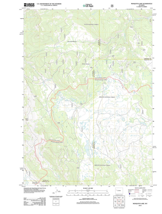 2012 Mosquito Lake, WY - Wyoming - USGS Topographic Map
