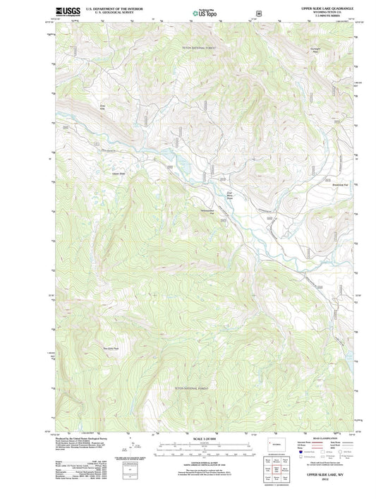 2012 Upper Slide Lake, WY - Wyoming - USGS Topographic Map