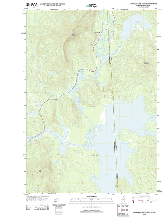 2012 Umbagog Lake North, NH - New Hampshire - USGS Topographic Map