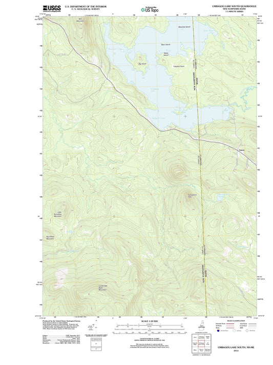 2012 Umbagog Lake South, NH - New Hampshire - USGS Topographic Map