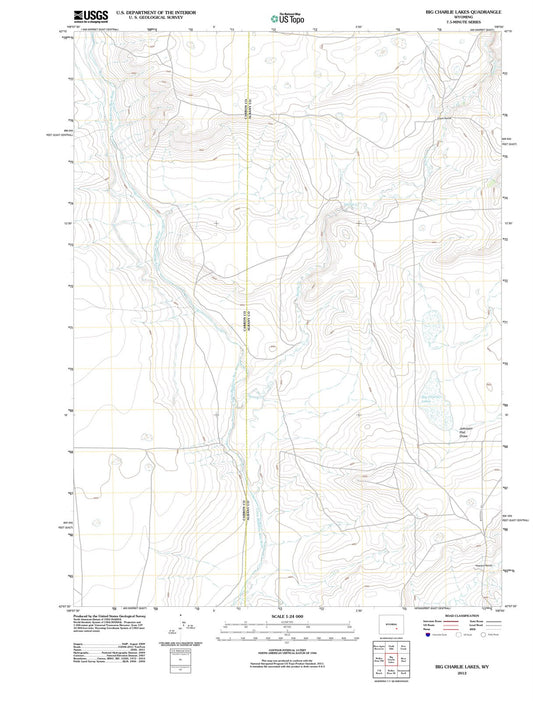 2012 Big Charlie Lakes, WY - Wyoming - USGS Topographic Map