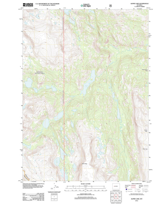 2012 Alpine Lake, WY - Wyoming - USGS Topographic Map