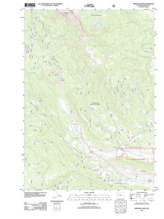 2012 Kisinger Lakes, WY - Wyoming - USGS Topographic Map