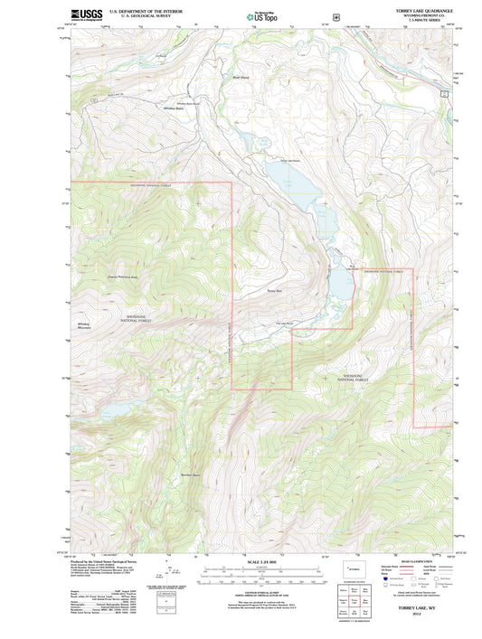 2012 Torrey Lake, WY - Wyoming - USGS Topographic Map