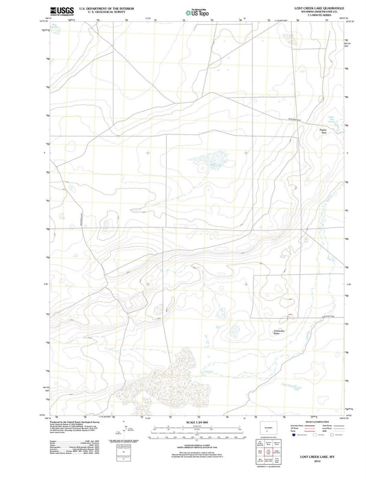 2012 Lost Creek Lake, WY - Wyoming - USGS Topographic Map