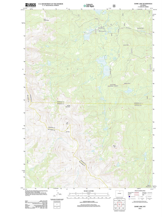 2012 Dome Lake, WY - Wyoming - USGS Topographic Map