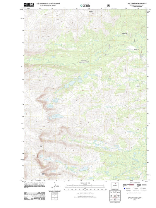 2012 Lake Angeline, WY - Wyoming - USGS Topographic Map
