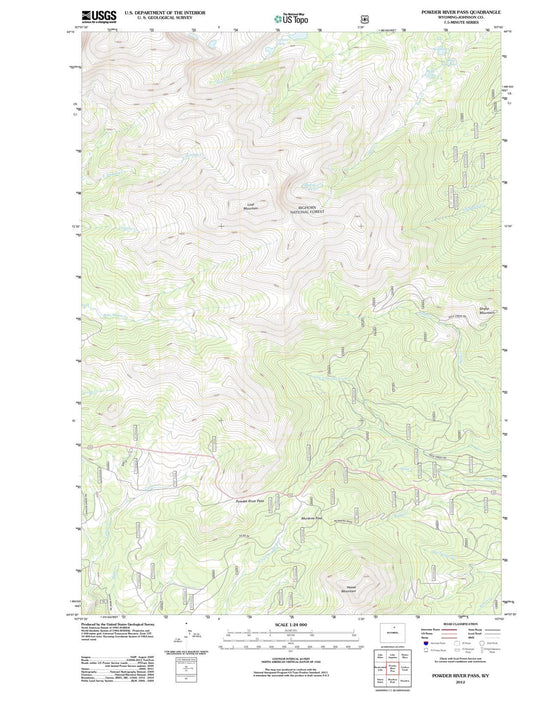 2012 Powder River Pass, WY - Wyoming - USGS Topographic Map