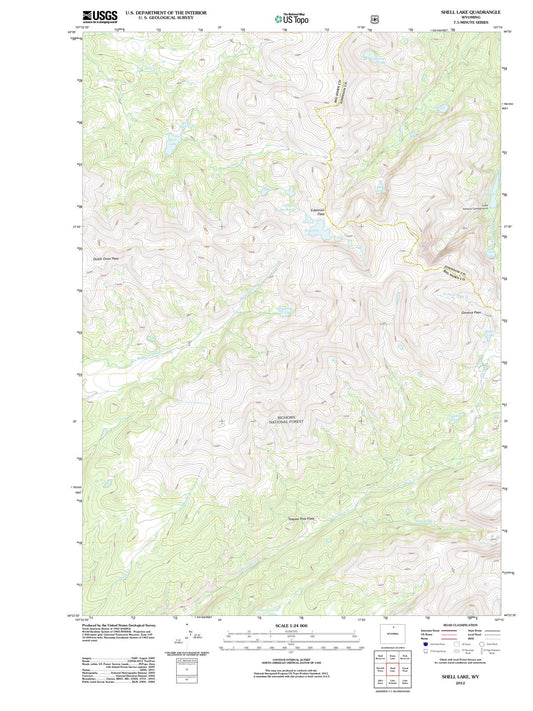 2012 Shell Lake, WY - Wyoming - USGS Topographic Map