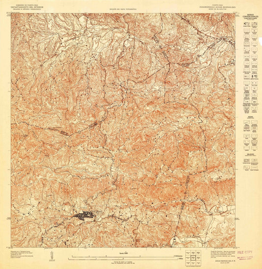 1947 Aguas Buenas SO, PR - Puerto Rico - USGS Topographic Map