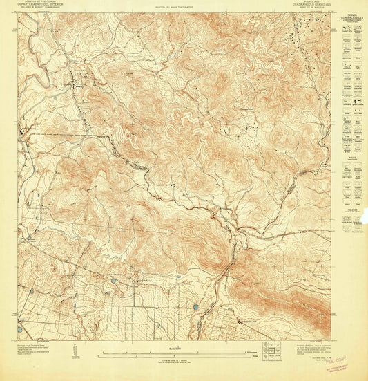 1947 Coamo SO, PR - Puerto Rico - USGS Topographic Map