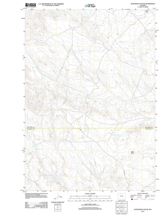 2012 Schuster Flats, WY - Wyoming - USGS Topographic Map