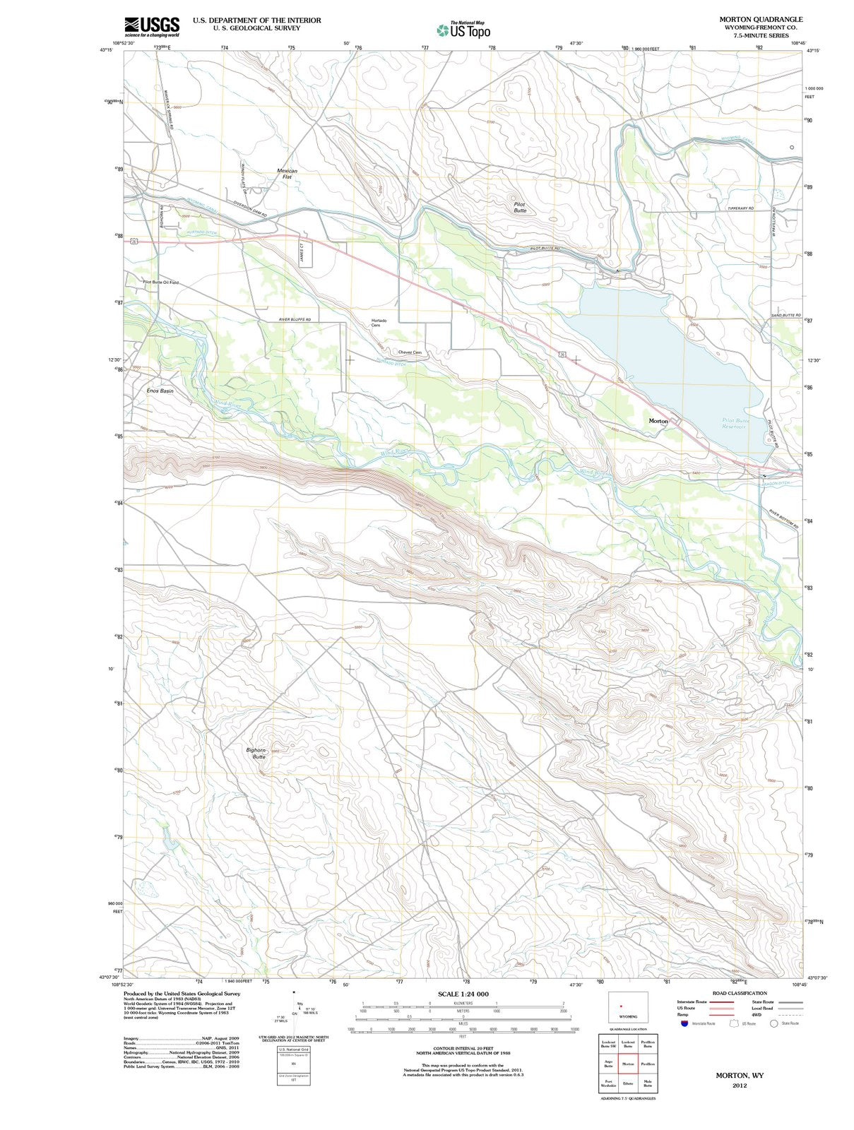 2012 Morton, WY - Wyoming - USGS Topographic Map