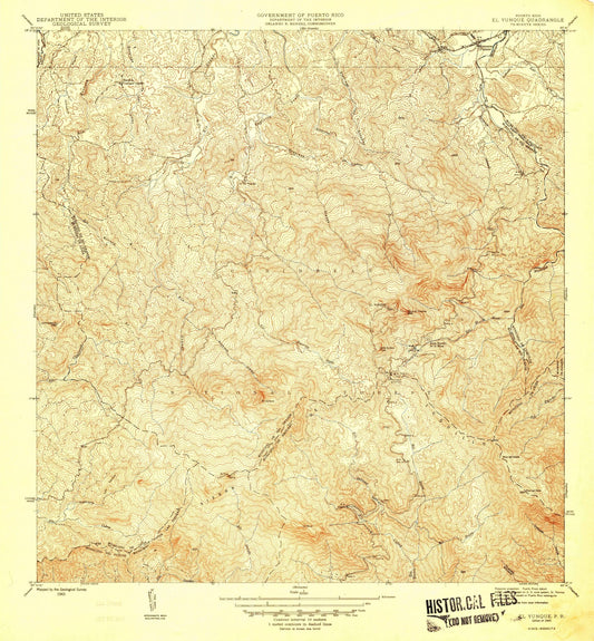 1945 El Yunque, PR - Puerto Rico - USGS Topographic Map