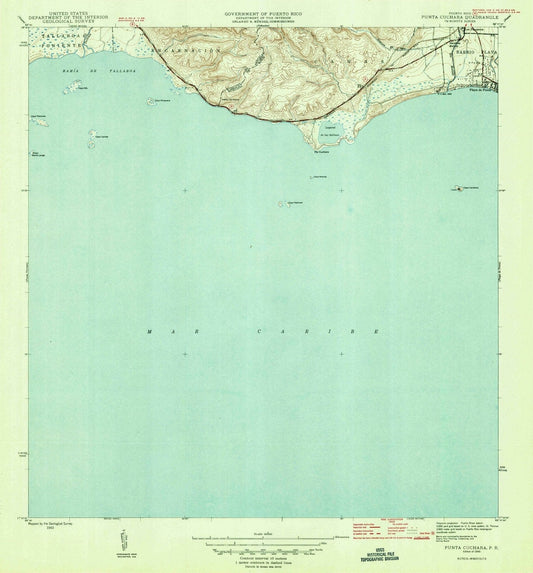 1946 Punta Cuchara, PR - Puerto Rico - USGS Topographic Map