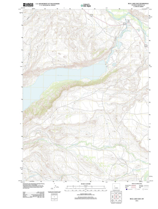2012 Bull Lake East, WY - Wyoming - USGS Topographic Map