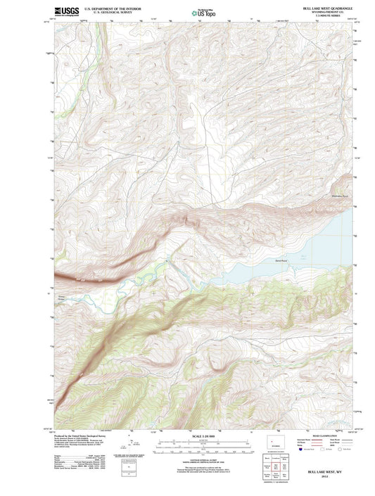 2012 Bull Lake West, WY - Wyoming - USGS Topographic Map