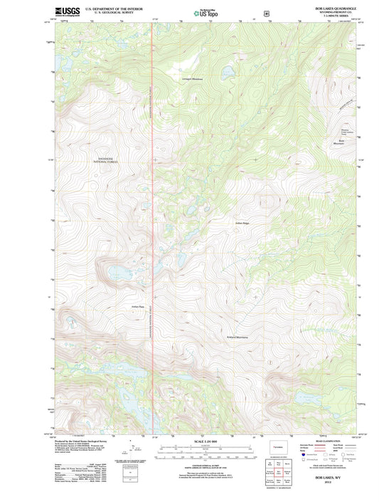2012 Bob Lakes, WY - Wyoming - USGS Topographic Map