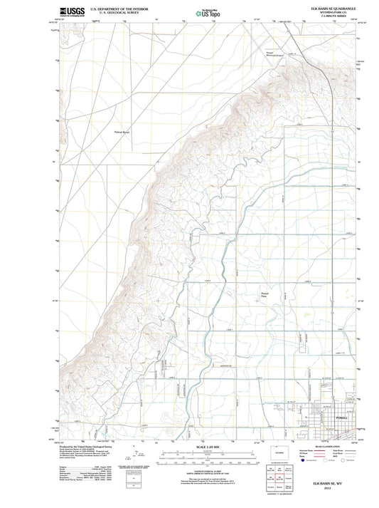 2012 Elk Basin, WY - Wyoming - USGS Topographic Map v2