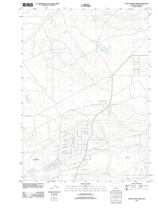 2012 Pratts Soda Lakes, WY - Wyoming - USGS Topographic Map