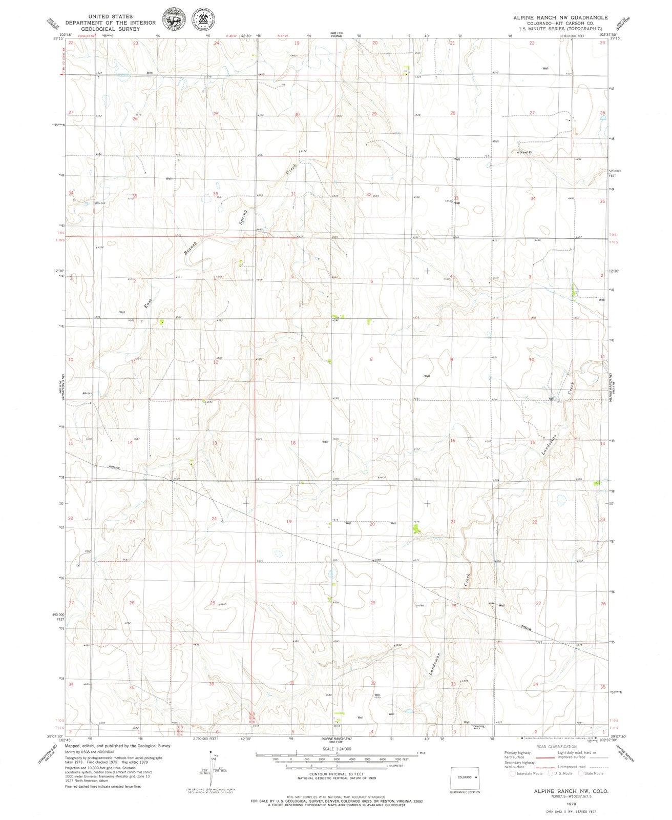 1979 Alpine Ranch, CO - Colorado - USGS Topographic Map