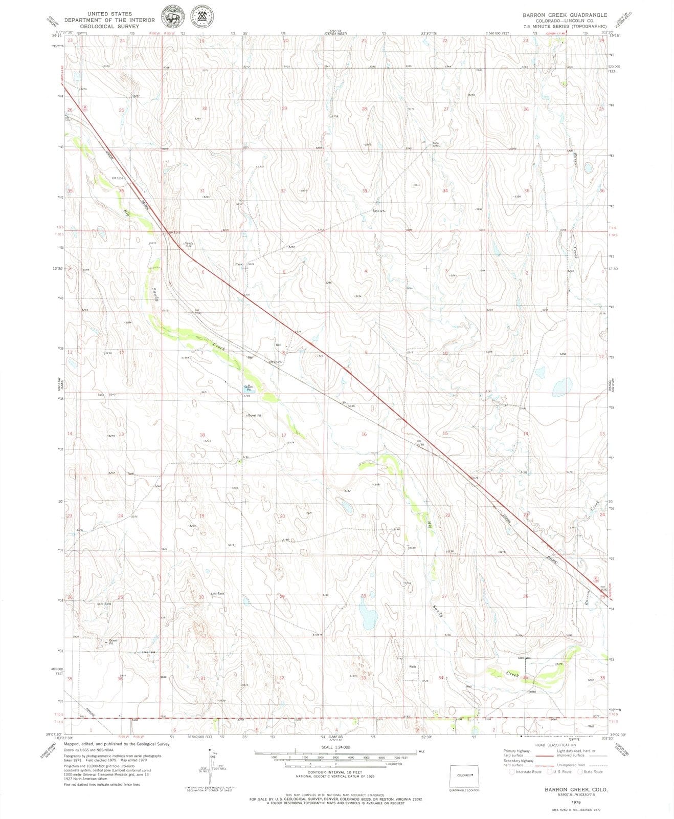 1979 Barron Creek, CO - Colorado - USGS Topographic Map