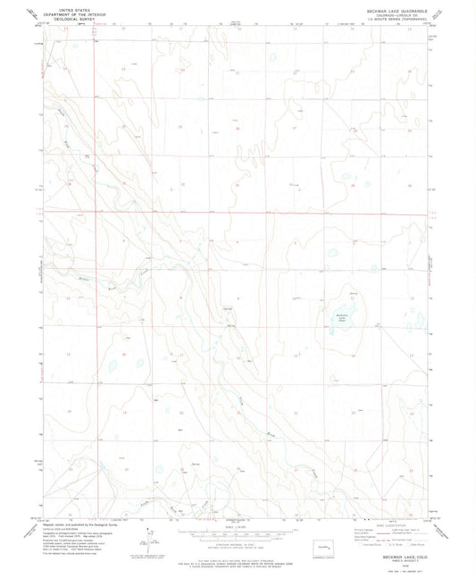 1978 Beckman Lake, CO - Colorado - USGS Topographic Map