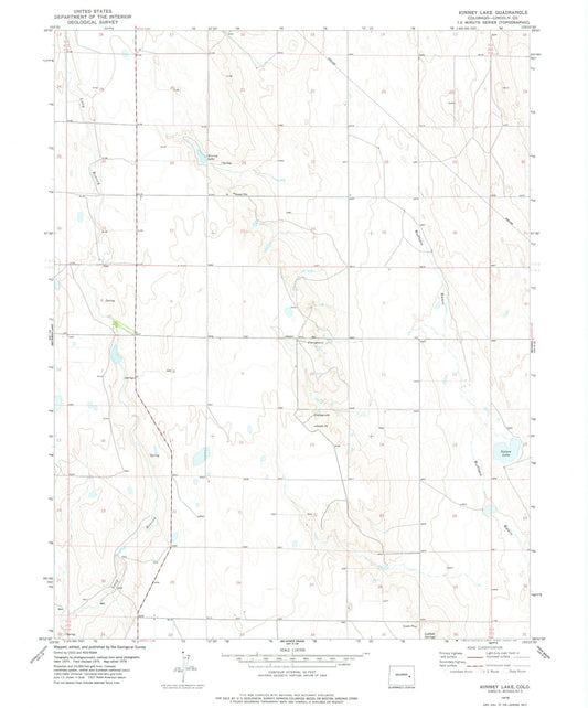 1978 Kinney Lake, CO - Colorado - USGS Topographic Map