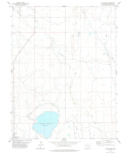 1978 Lake Henry, CO - Colorado - USGS Topographic Map