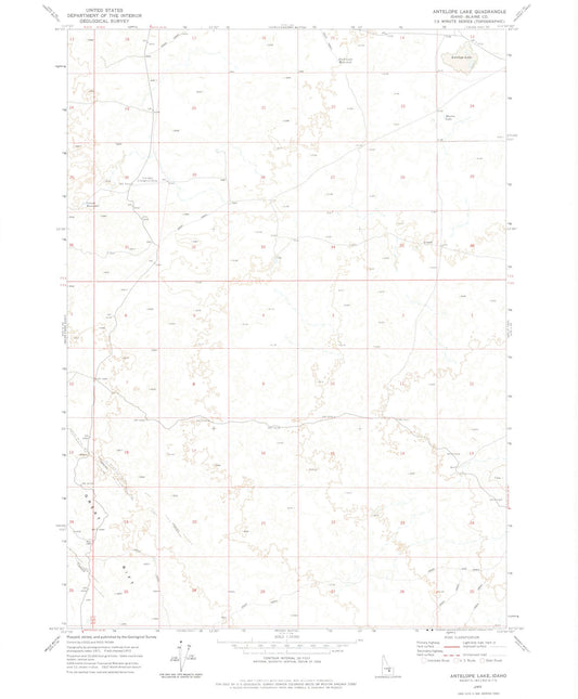 1972 Antelope Lake, ID - Idaho - USGS Topographic Map