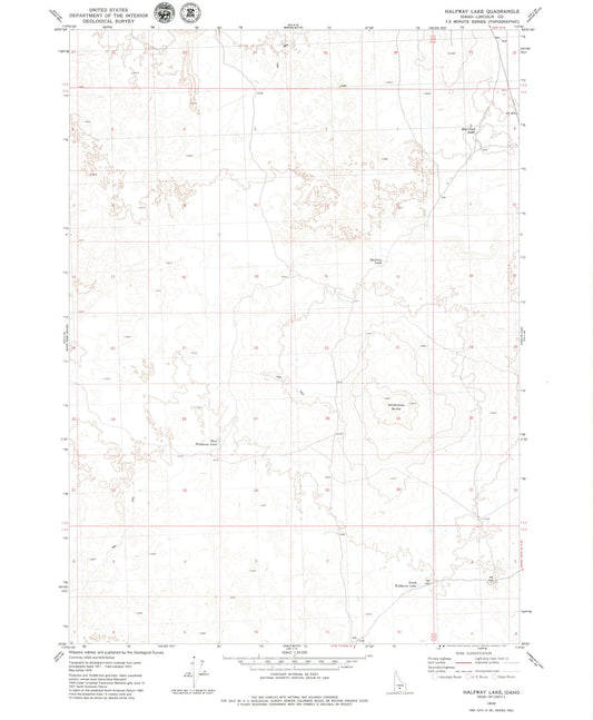 1979 Halfway Lake, ID - Idaho - USGS Topographic Map