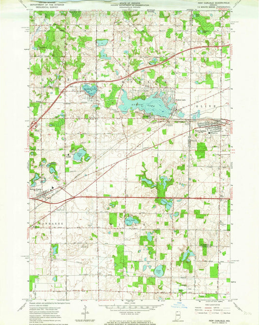 1958 New Carlisle, in - Indiana - USGS Topographic Map
