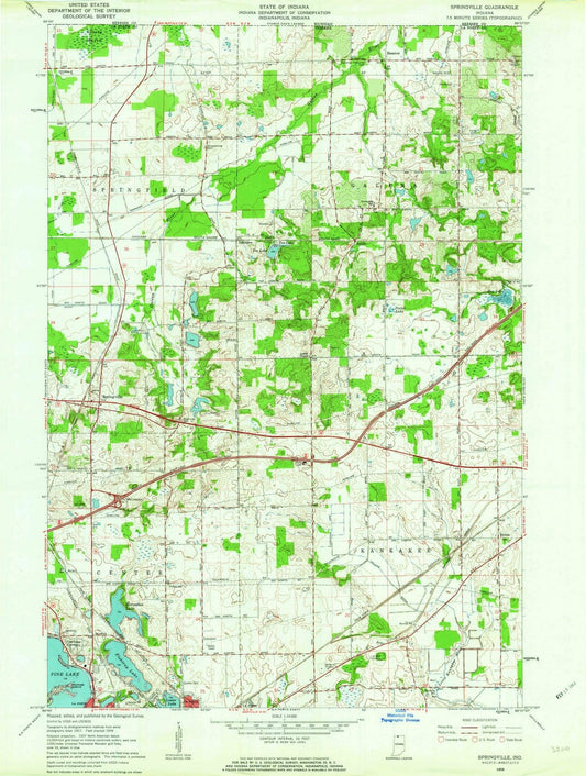 1958 Springville, in - Indiana - USGS Topographic Map
