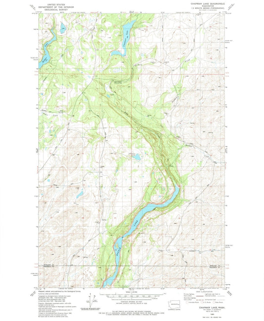 1980 Chapman Lake, WA - Washington - USGS Topographic Map