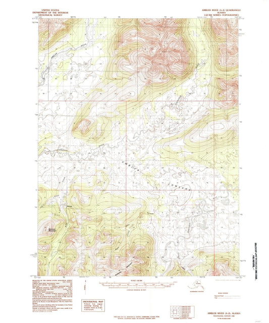 1985 Ambler River, AK - Alaska - USGS Topographic Map