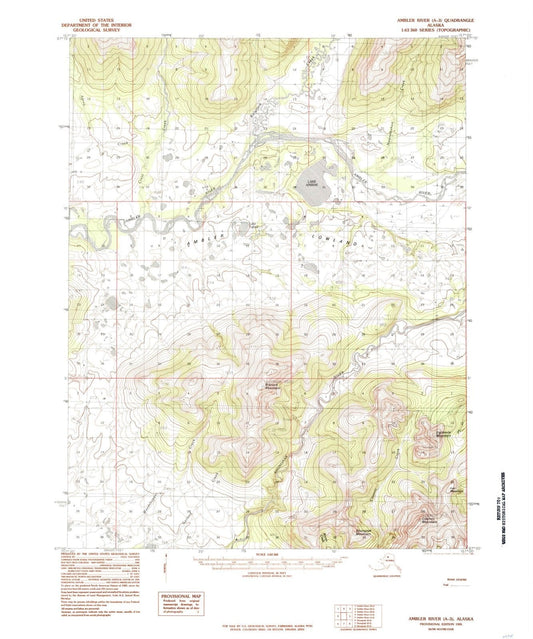 1985 Ambler River, AK - Alaska - USGS Topographic Map v2