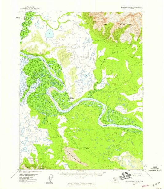 1955 Ambler River, AK - Alaska - USGS Topographic Map v2
